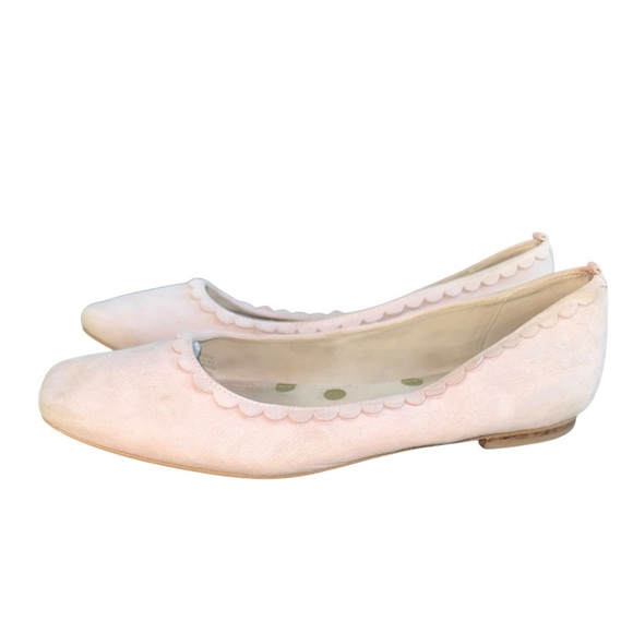 BODEN Olive Suede Ballerina Flats in Milkshake Pink EU Size 41 US Size 9.5 - Picture 6 of 16
